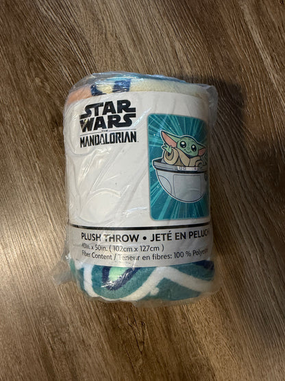NWT Baby Yoda Plush Throw Blanket