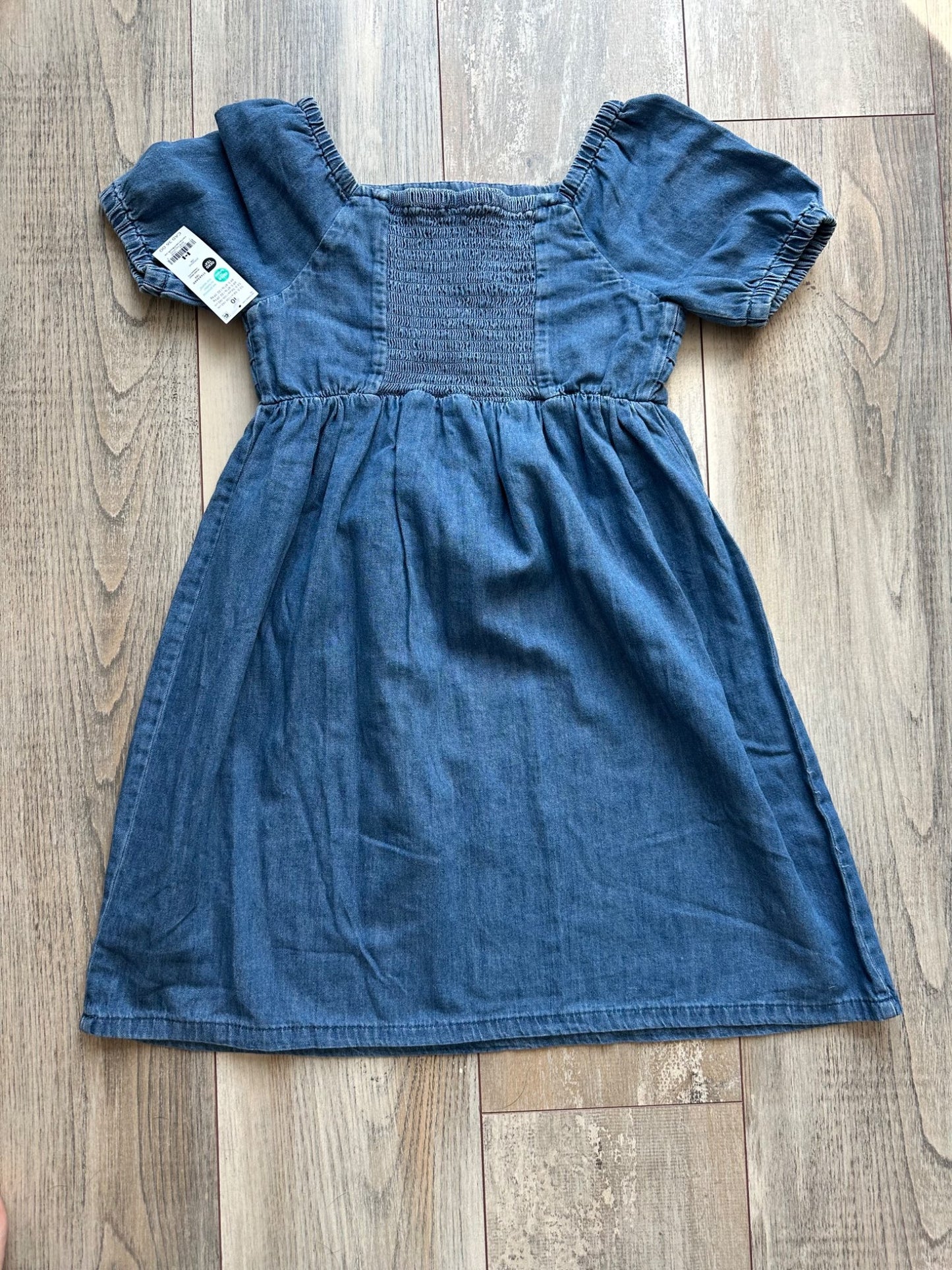 NWT smocked denim dress, Kids 10 (medium)
