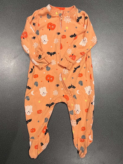 Halloween Themed Orange Onesie, Kids 9 Month (6-9M)