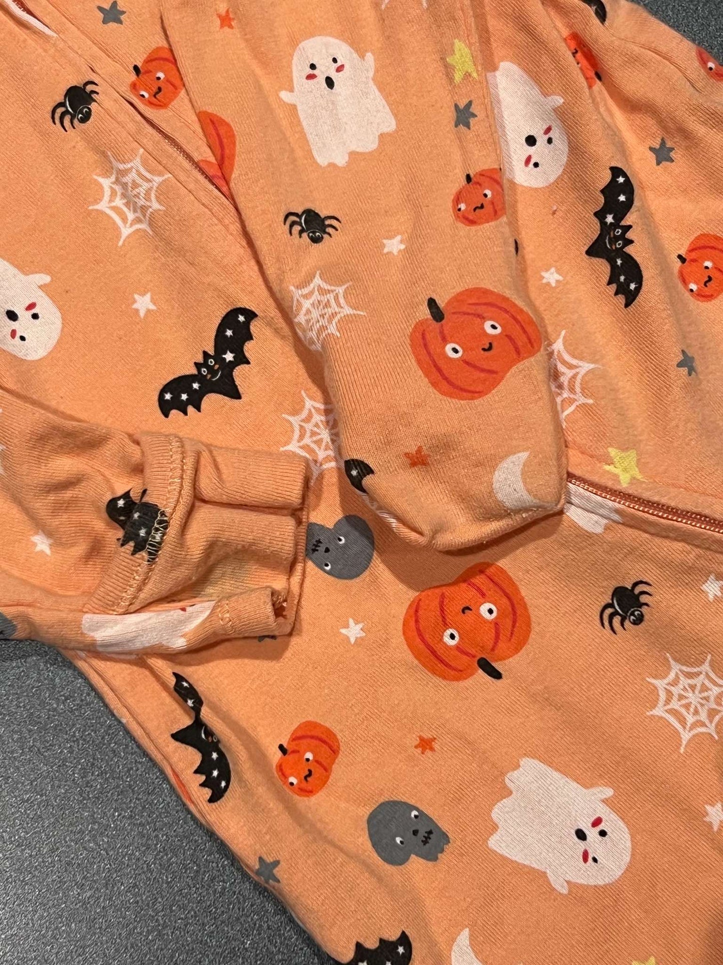 Halloween Themed Orange Onesie, Kids 9 Month (6-9M)