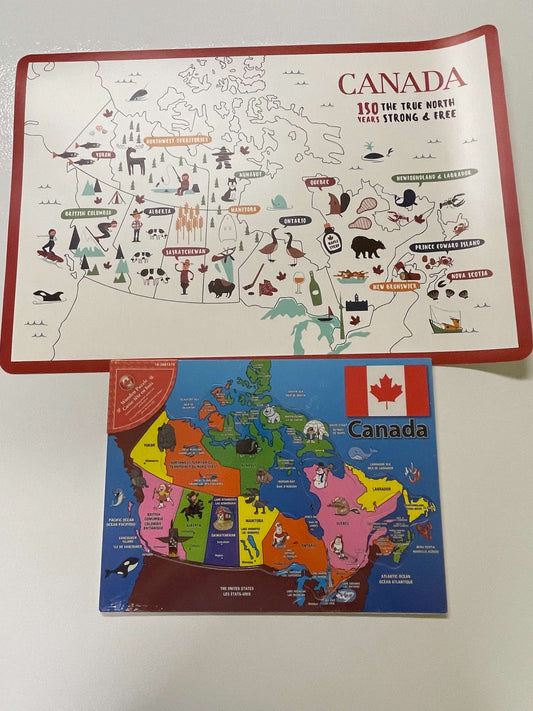 Canada Educational Maps for Kids – Placemat & Puzzle Set