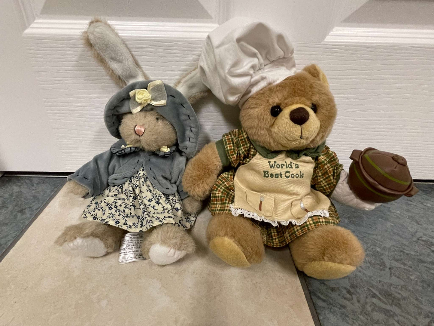 Adorable Stuffed Animal Pair – Bunny & Bear Plushies
