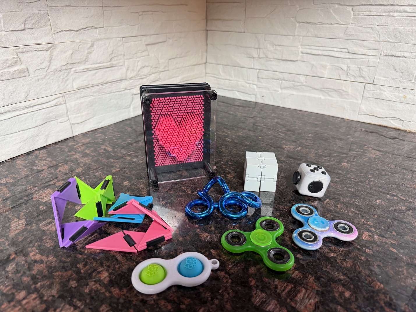 Fidget Toy Bundle – Spinners, Infinity Cube, Pop It, Pin Art & More!