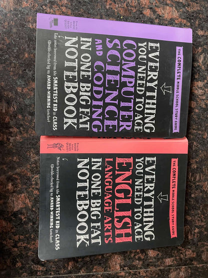 Middle School Study Guides Bundle (2 Books) – English + Coding