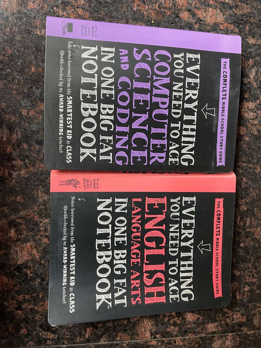 Middle School Study Guides Bundle (2 Books) – English + Coding