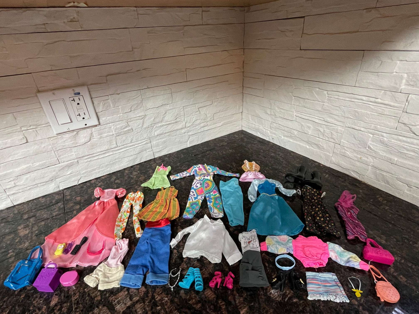 Barbie Clothes + Accessories Bundle – Large Lot