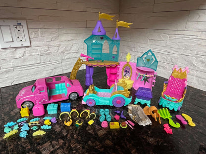 My Little Pony Castle Playset + Car & Accessories Bundle