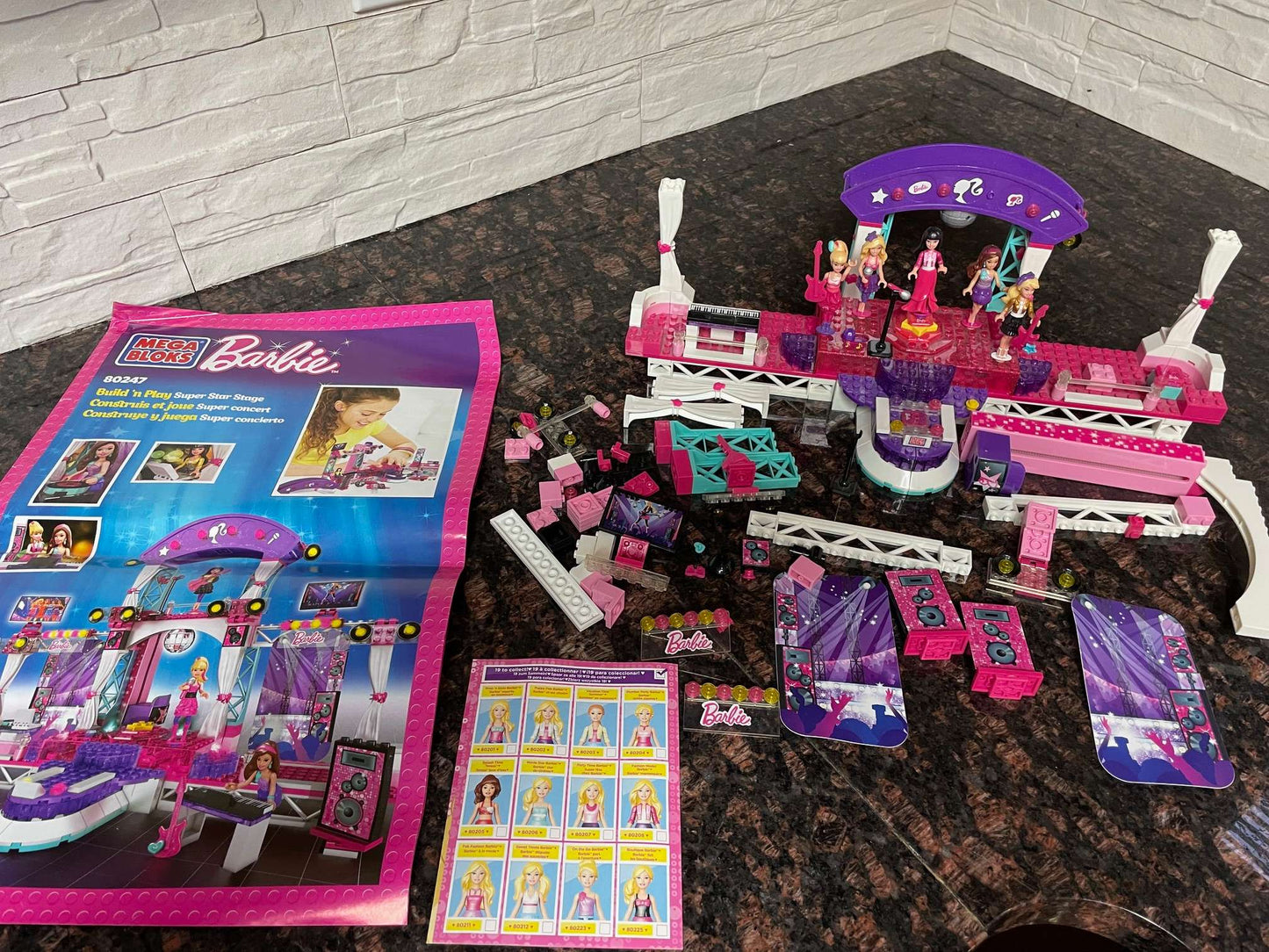 Mega Bloks Barbie Super Star Stage (80247) – Complete Set w/ Figures & Instructions
