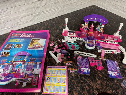 Mega Bloks Barbie Super Star Stage (80247) – Complete Set w/ Figures & Instructions