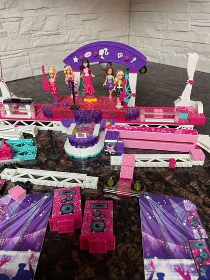 Mega Bloks Barbie Super Star Stage (80247) – Complete Set w/ Figures & Instructions