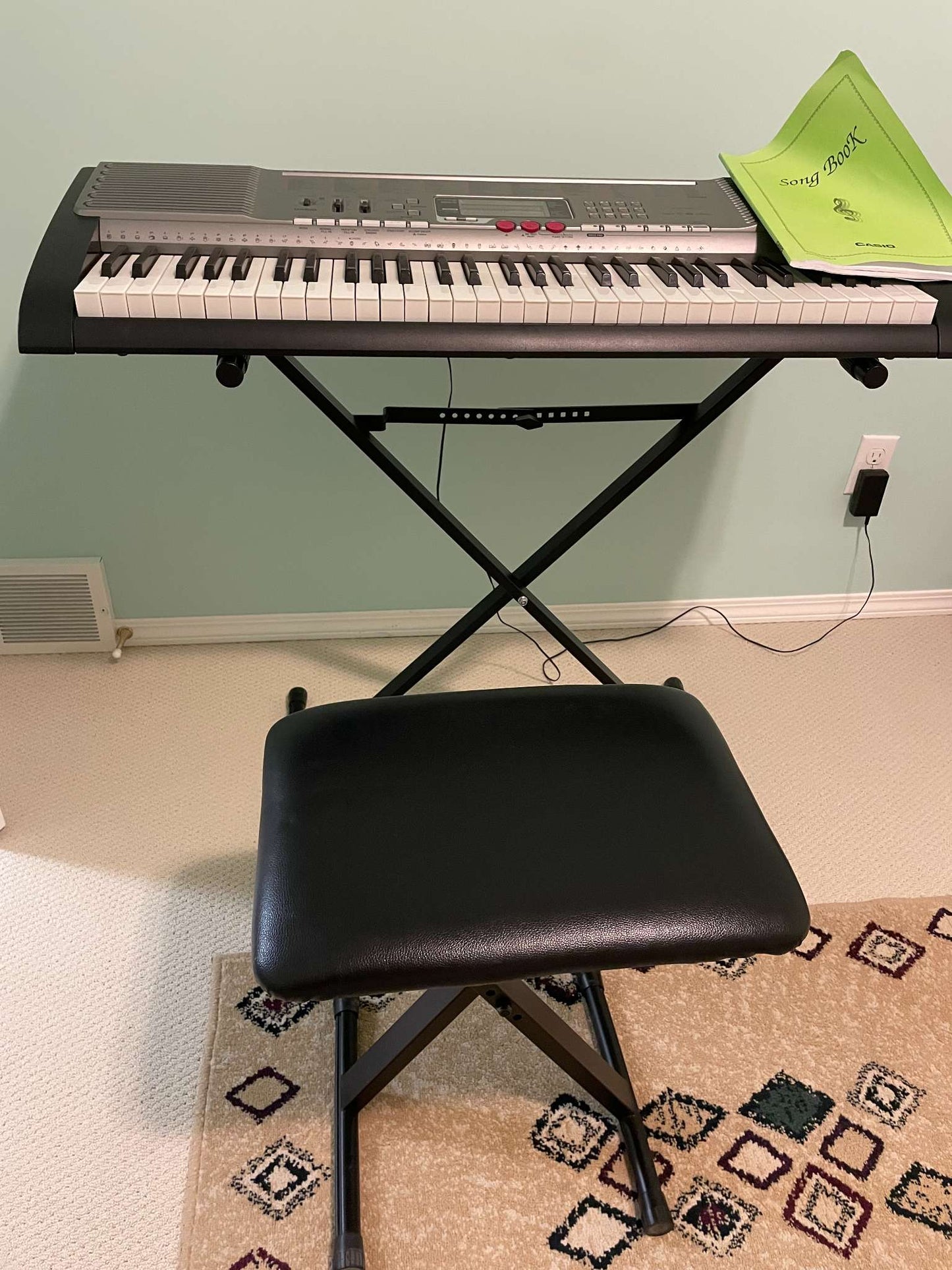 Casio LK-230 61-Key Lighted Keyboard + Stand & Bench, MSRP $150