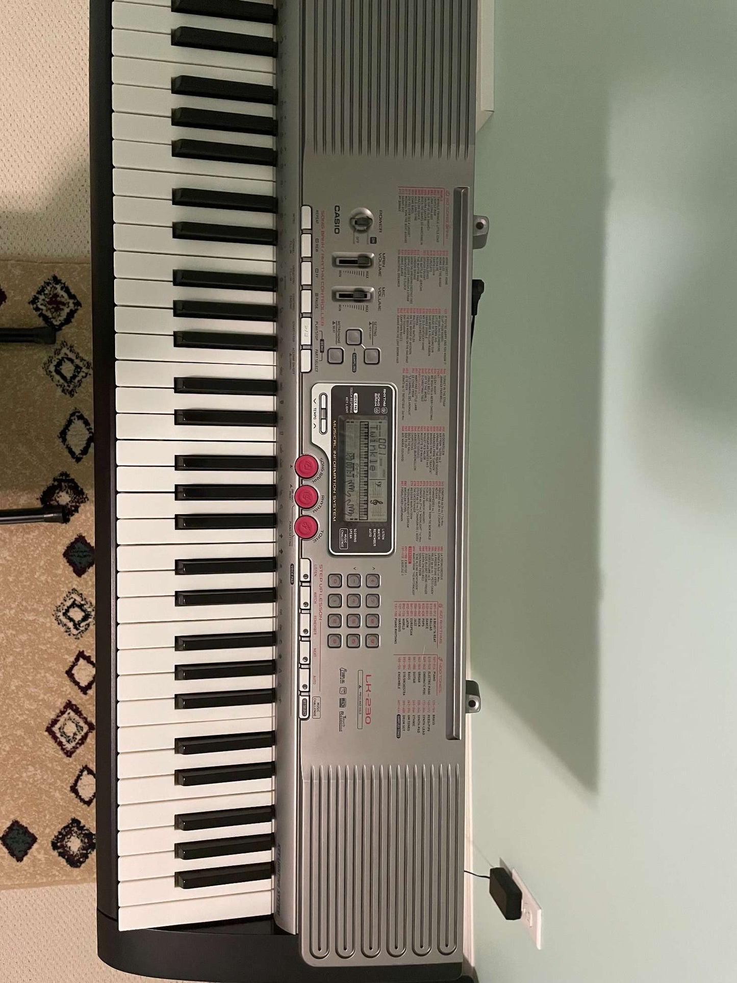 Casio LK-230 61-Key Lighted Keyboard + Stand & Bench, MSRP $150