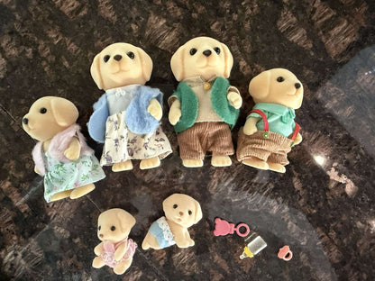 Calico Critters Yellow Labrador Family + Twins – 6 Figures - MSRP $40