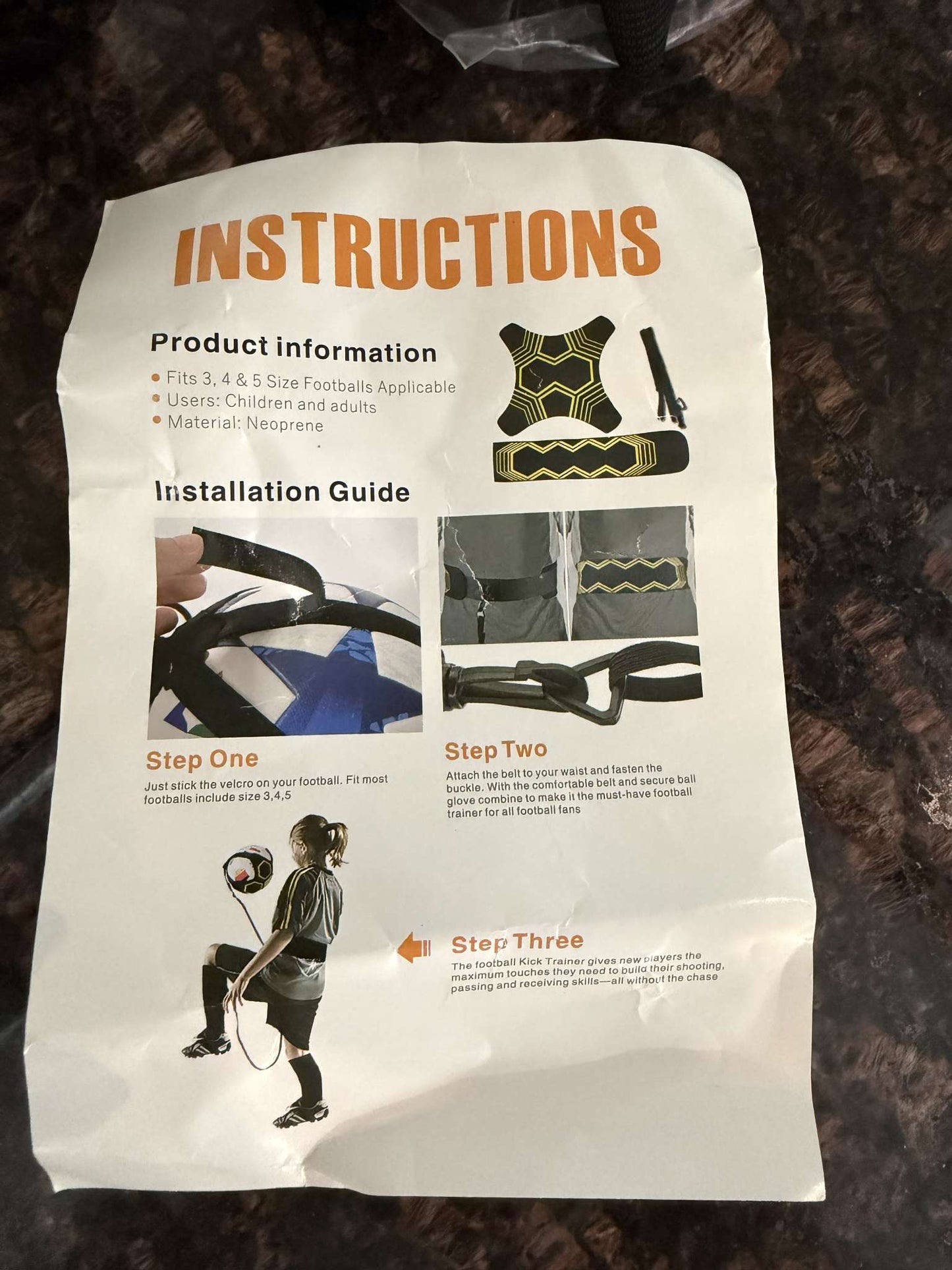 Football / Soccer / Volleyball Kick Trainer Set