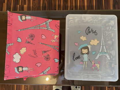 Paris-Themed Storage Bins – Set of 2 - MSRP $20