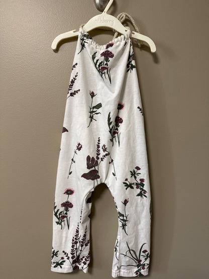 Girls floral print summer halter romper, Kids 12 Month (9-12M)