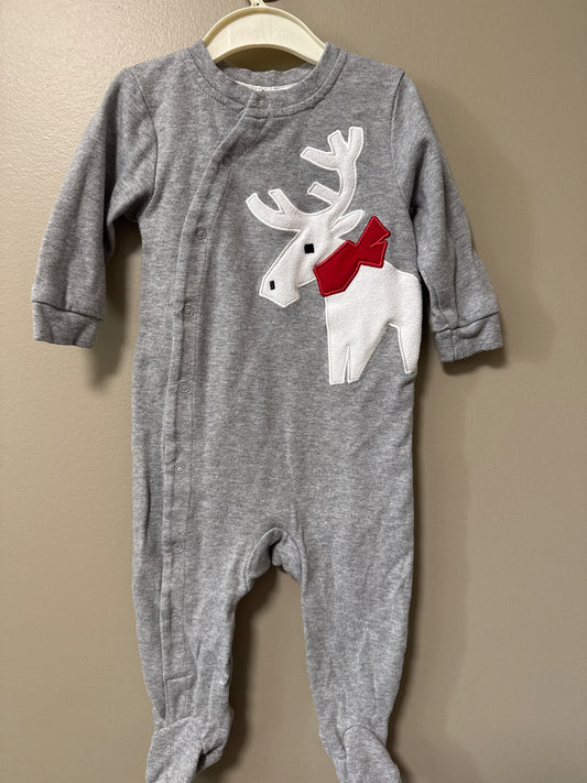 Gray reindeer onesie., Kids 9 Month (6-9M)