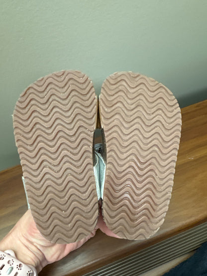 Carter’s silver and rose gold Birkenstock style sandals, Shoes 4 (Baby: 0-12 mth)