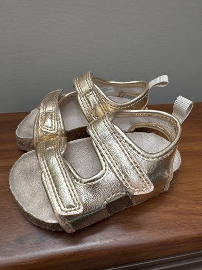 Carter’s gold Birkenstock style sandals, Shoes 3 (Baby: 0-12 mth)