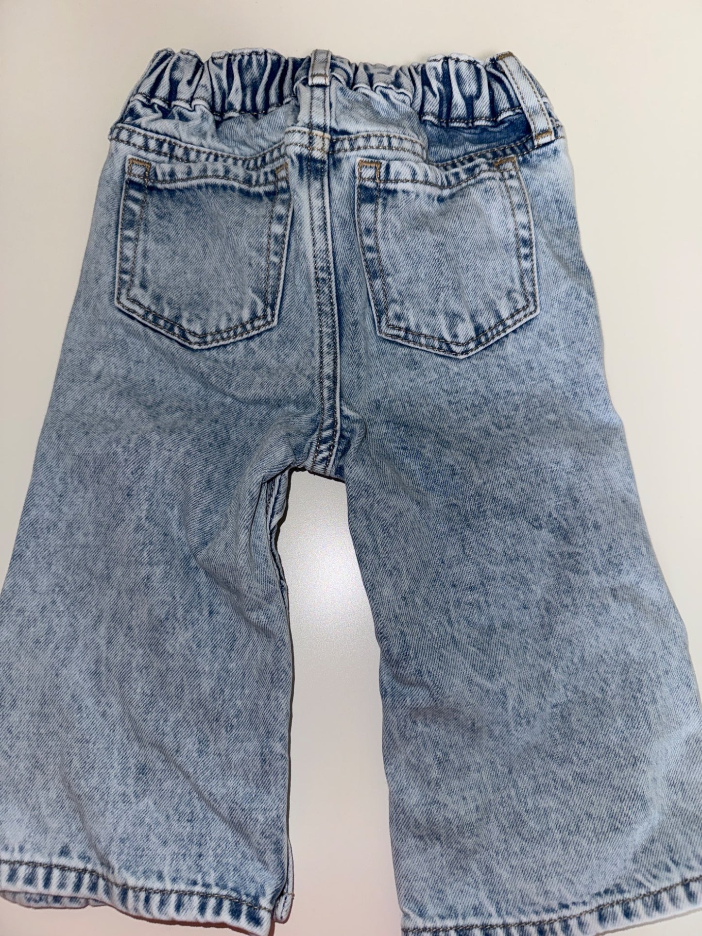 Baby gap stride denim jeans. 12 to 18 months with hearts on knees., Kids 18 Month (12-18M)