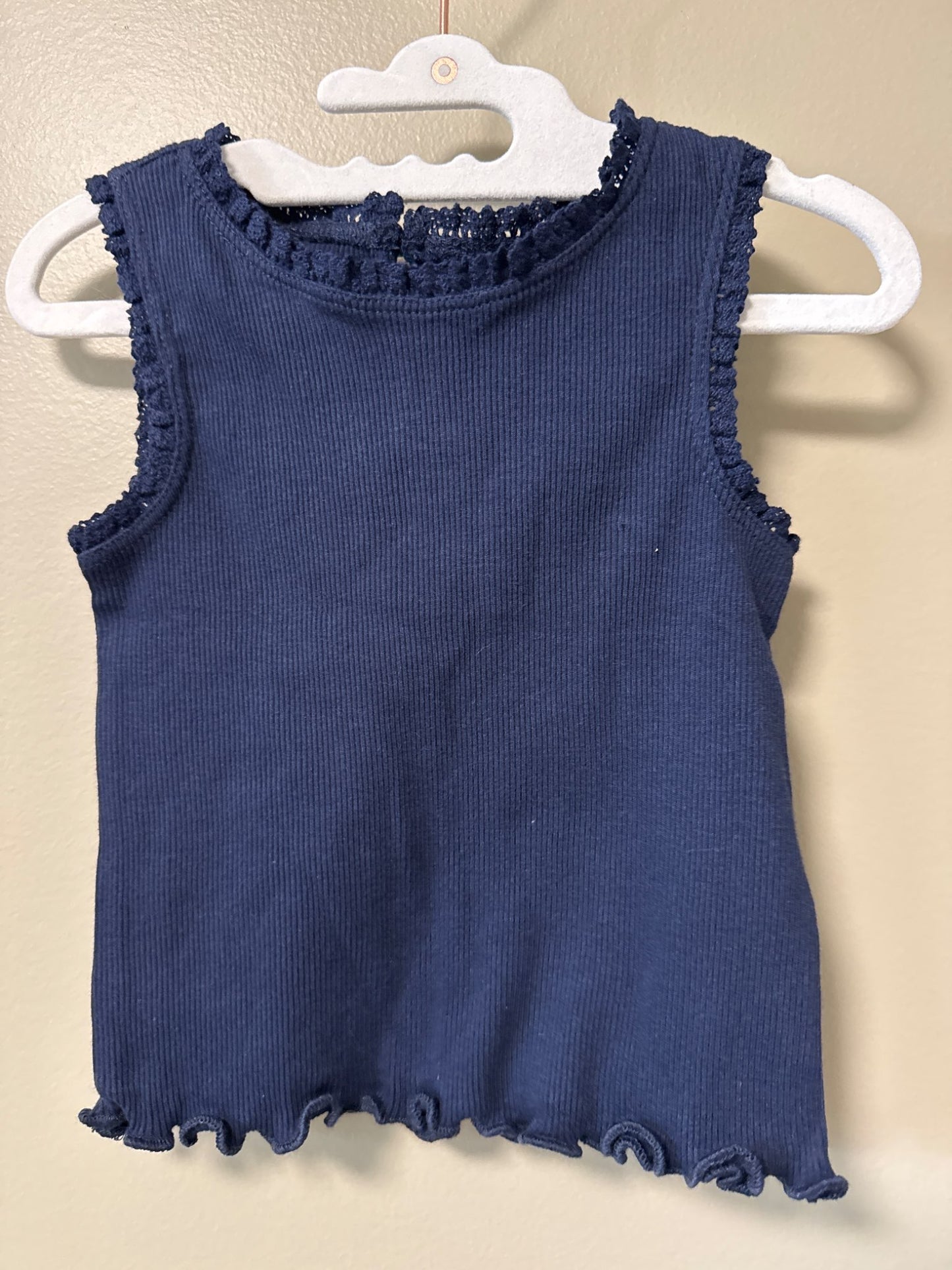Baby gap navy tank and embroidered button up over shirt size 12 to 18 months, Kids 18 Month (12-18M)