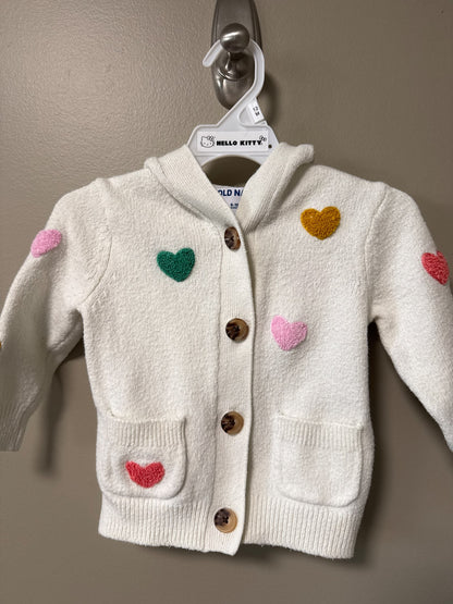 Teddy bear Hart sweater from Old Navy size 6 to 12 months, Kids 12 Month (9-12M)