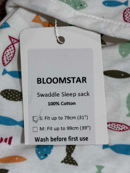 Fishing Bundle - Bloomstar Fish Swaddle Sleepsack & Fishie Onesie, 0-6 Months (Small)