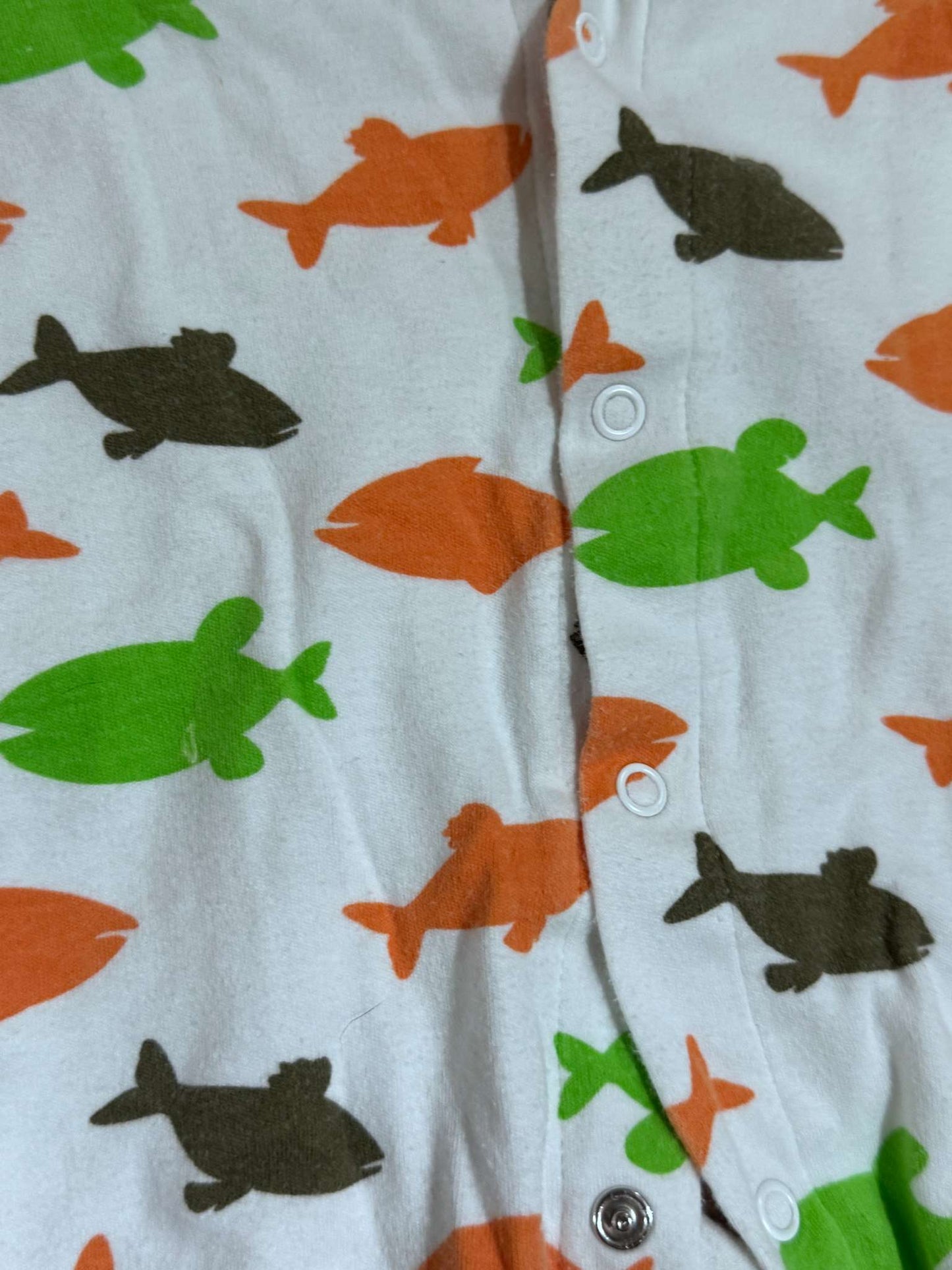 Fishing Bundle - Bloomstar Fish Swaddle Sleepsack & Fishie Onesie, 0-6 Months (Small)