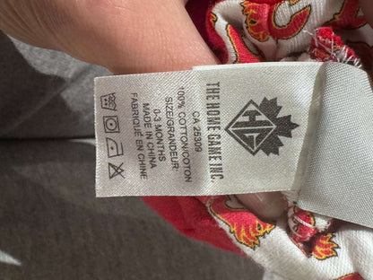 Calgary Flames Newborn Booties, Shoes 1 (Baby: 0-12 mth)