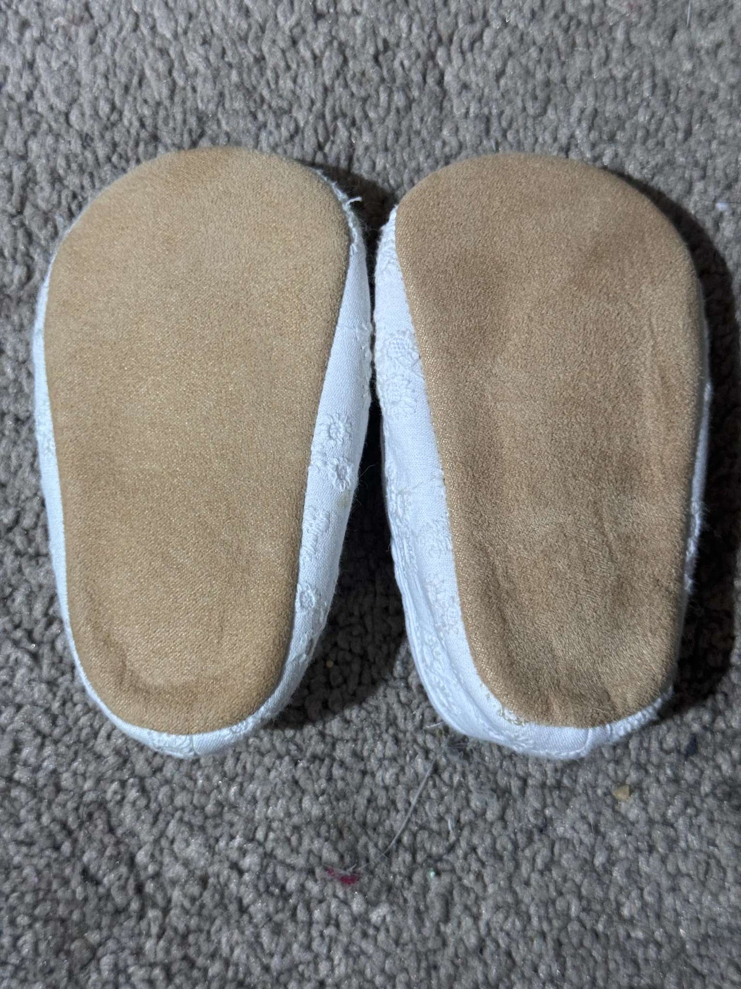 White Lacey Flats, Shoes 1 (Baby: 0-12 mth)