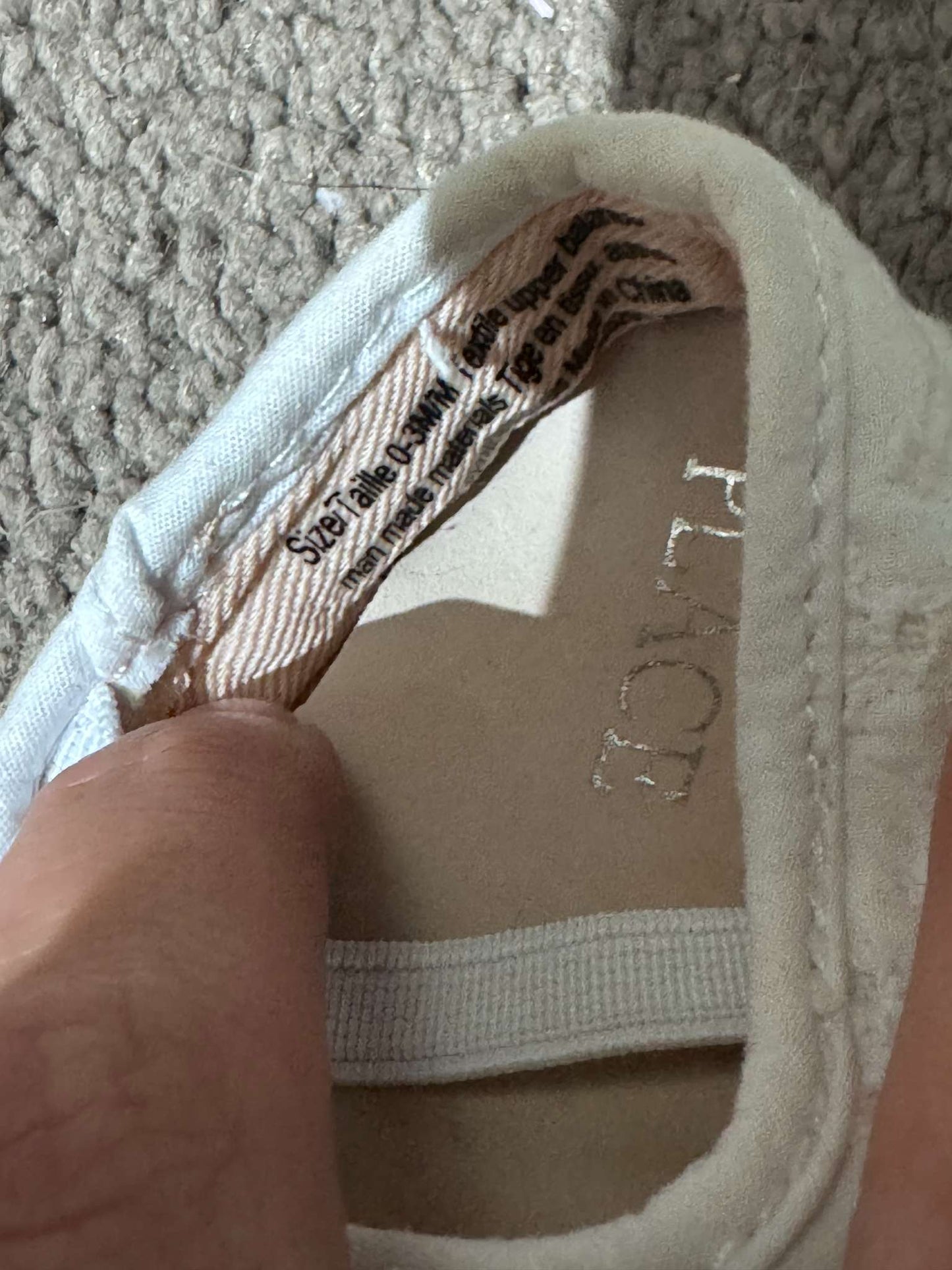 White Lacey Flats, Shoes 1 (Baby: 0-12 mth)