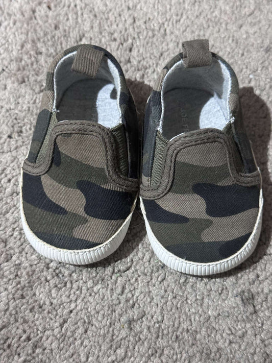 Camo Green Slid-on Sneakers, Shoes 1 (Baby: 0-12 mth)