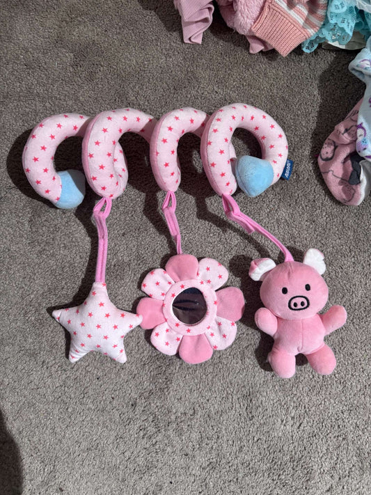 Pink Car Seat Toy