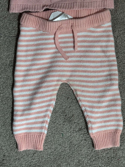 Pink Knit Deer Outfit, Kids 3 Month (0-3M)