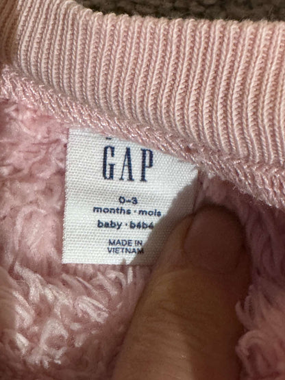 Fuzzy Pink Bear Sweatsuit, Kids 3 Month (0-3M)