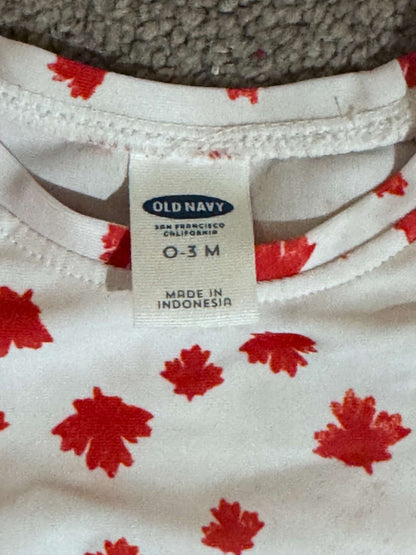 Maple Leaf/Canadiana Swimsuit, Kids 3 Month (0-3M)