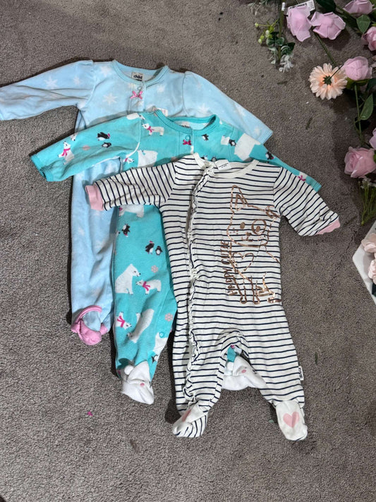 Set of 3 Snap Onesies, Kids 3 Month (0-3M)