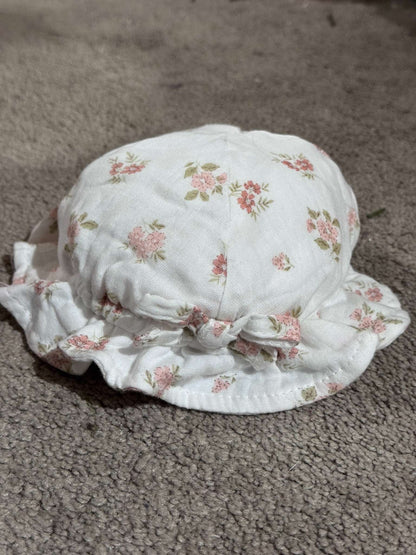 Floral Dress with matching Hat and Diaper cover - 3-6 Months, Kids 6 Month (3-6M)