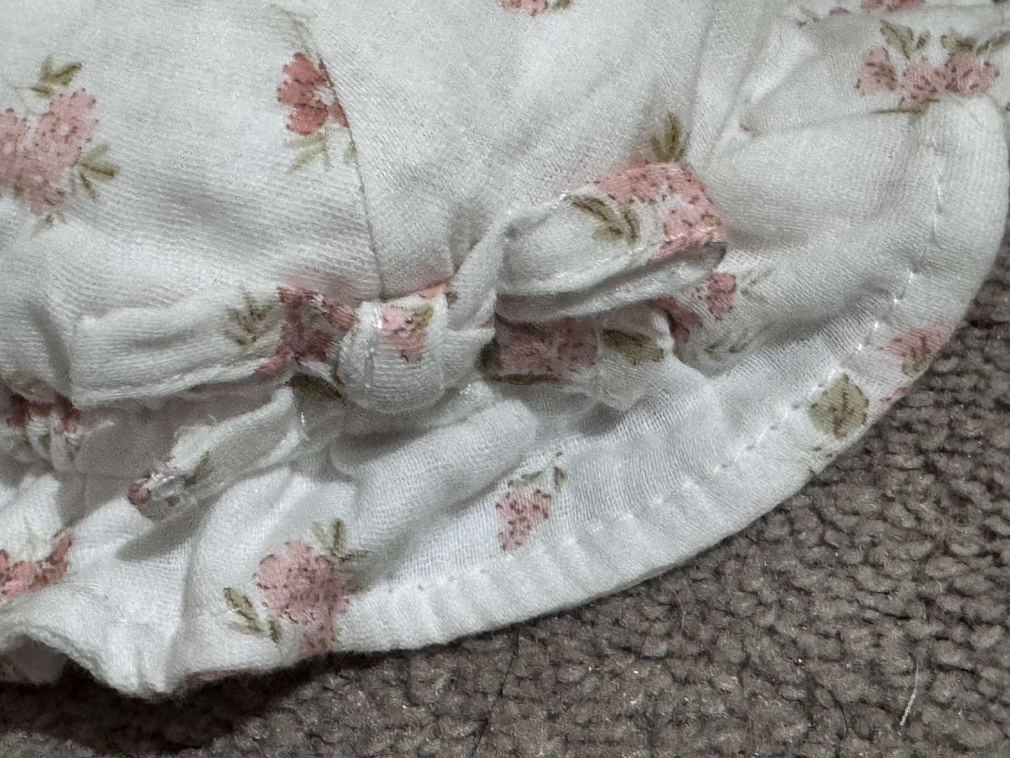 Floral Dress with matching Hat and Diaper cover - 3-6 Months, Kids 6 Month (3-6M)