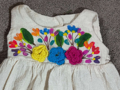 Floral Linen Dress, Kids 3 Month (0-3M)
