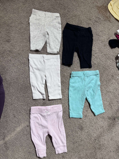 Bundle of 5 Newborn Pants, Kids Newborn