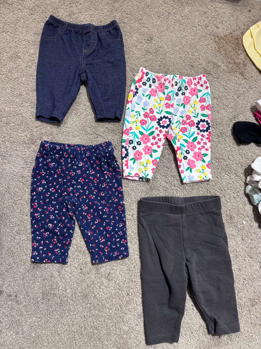 Bundle of 4 Pairs of Pants - Newborn, Kids Newborn