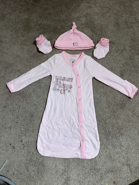 Calgary Flames Sleepsack with Hat and Booties, 0-6 Months (Small)