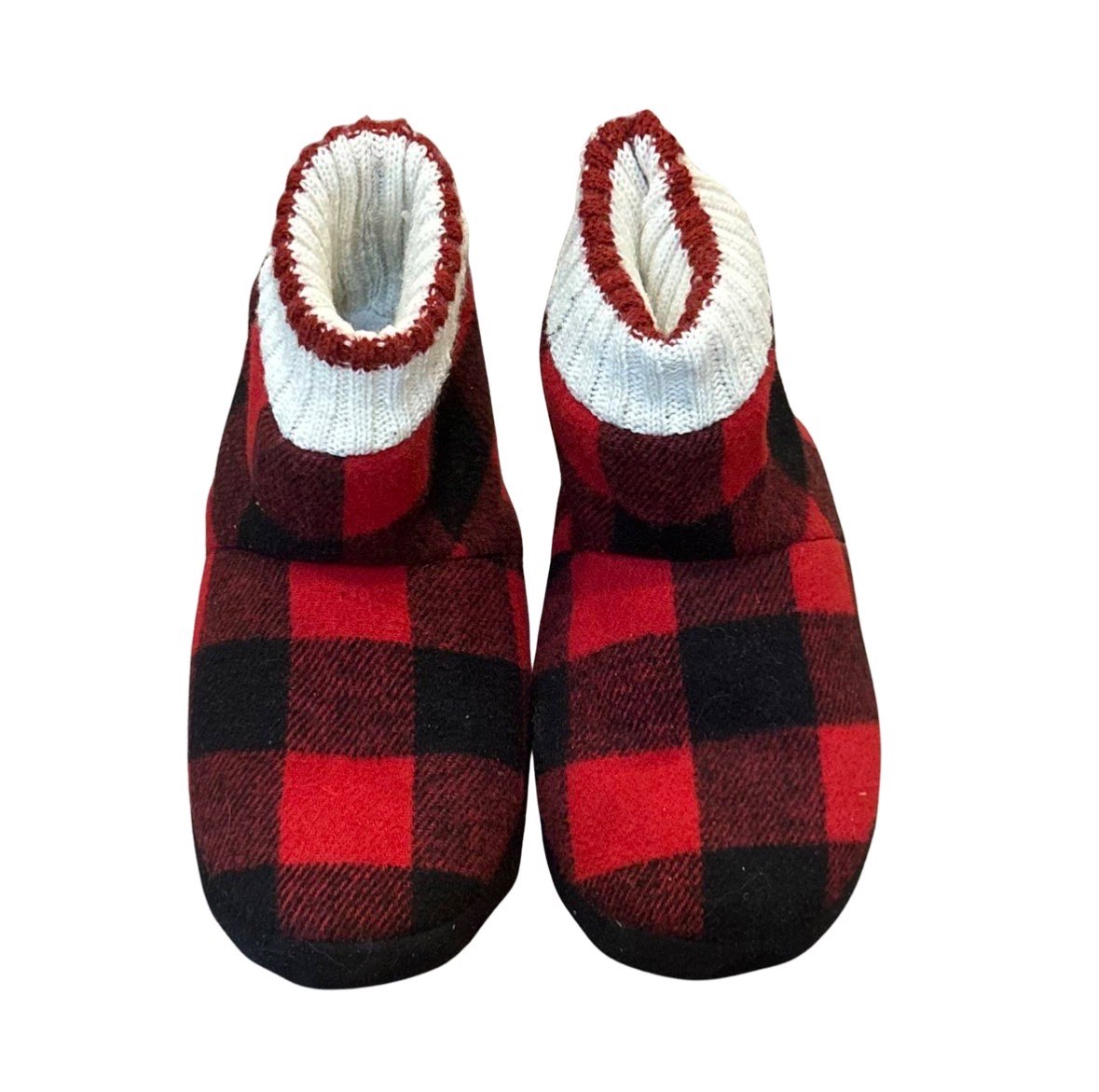 Kids Plaid Slippers Size 1/2, Shoes 1 (Kids:4-8yr)
