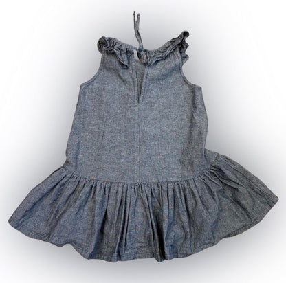 Denim Greige Dress, Kids 4/4T