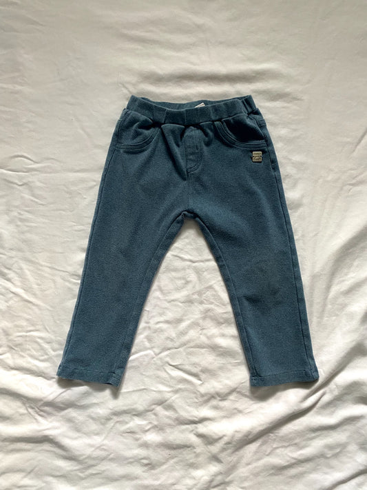 Deux par Deux Blue Stretchy Pants, Kids 2T