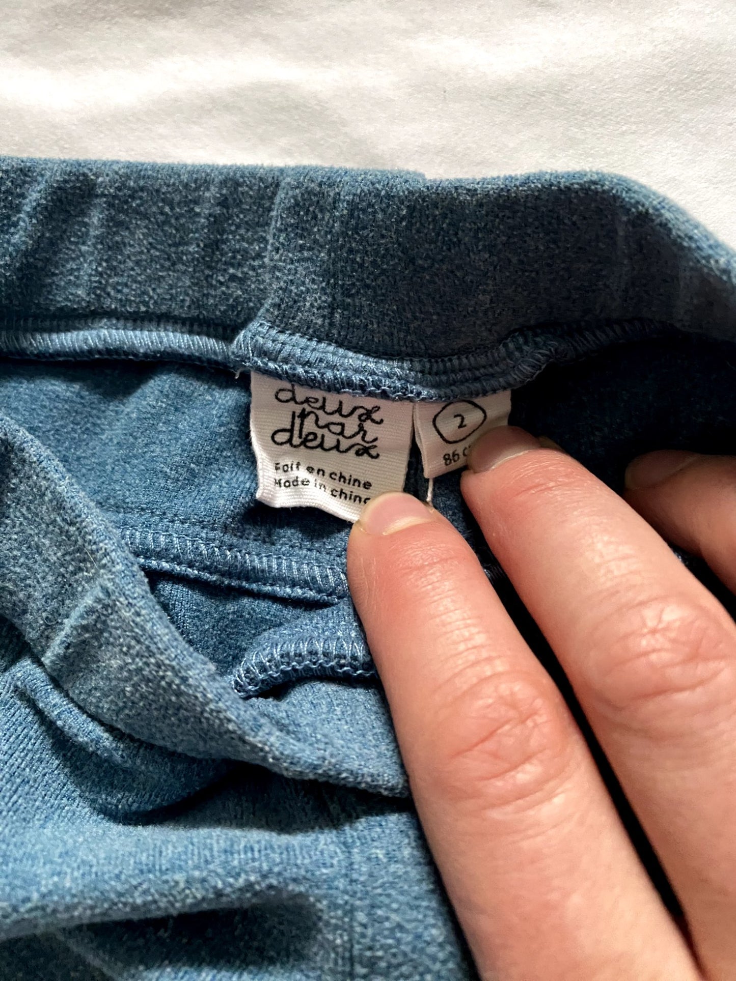 Deux par Deux Blue Stretchy Pants, Kids 2T