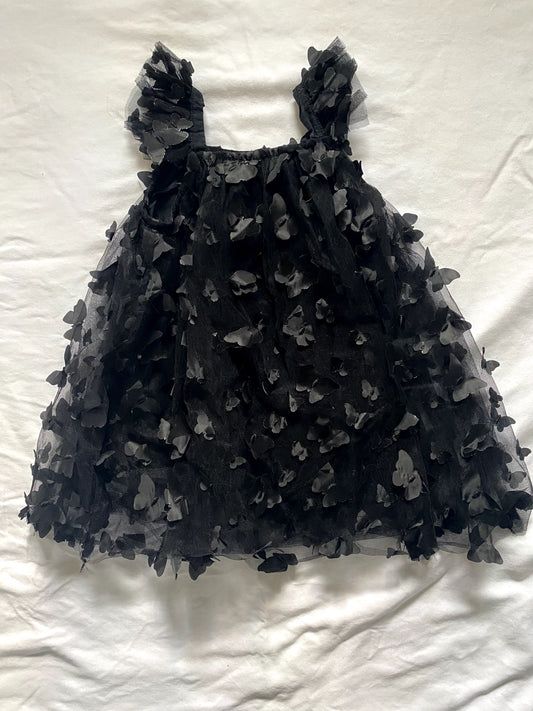 Black Tule Dress with Butterfly's , Kids 24 Month (18-24M)