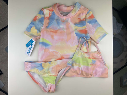 Brand new Carter's 3 piece multi-colour swim set, 4T, Kids 4/4T