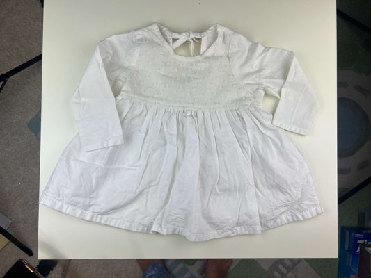 Nest and Nurture Aria tunic, white with textured dots, 12-24m, Kids 24 Month (18-24M)